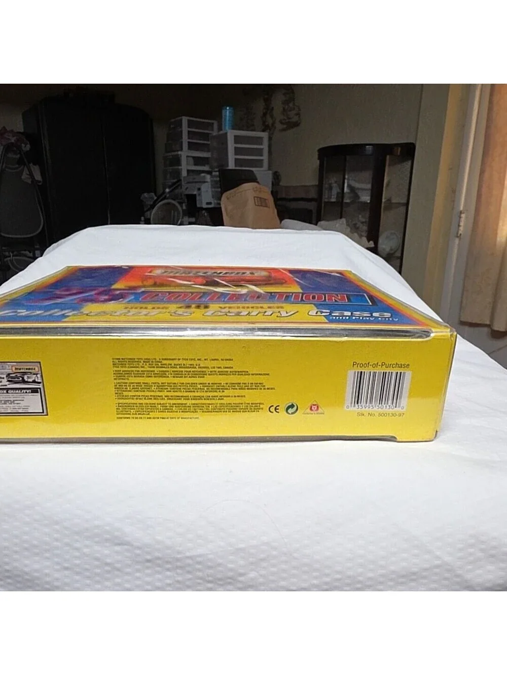 Matchbox 75 Collection 1996 Carry Case Holds 48 Vehicles Yellow - Used